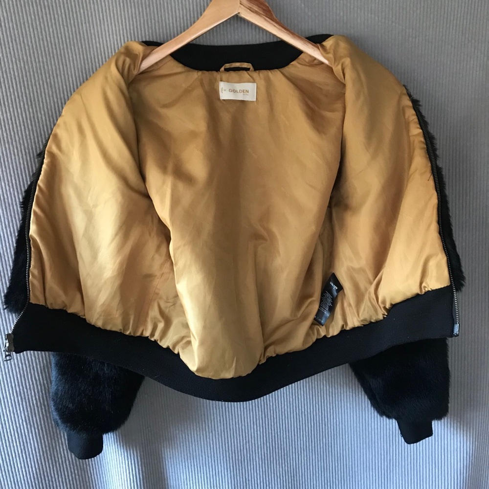 ARITZIA Golden Tna faux fur coat Mahoney Bomber - Picture 5 of 16